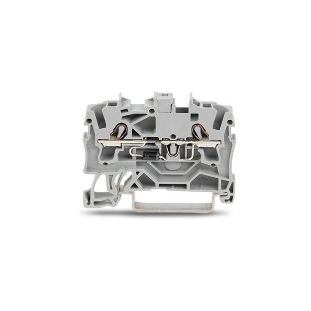 Wago 2002-1211/1000-737 Bauelementklemme 2 Leiter mit Widerstand 2K0 BF 0207 für Tragschiene 35 x 15 und 35 x 7,5 2,5 mm² Push-in CAGE CLAMP® 2,50 mm² grau