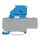Wago 2002-1714/1000-867 3-Leiter-Sicherungsklemme mit schwenkbarem Sicherungshalter mit Abschlussplatte für G-Sicherungseinsatz 5 x 20 mm mit Defektanzeige durch LED 120 V für Tragschiene 35 x 15 und 35 x 7,5 2,5 mm² Push-in CAGE CLAMP® 2,50 mm² blau