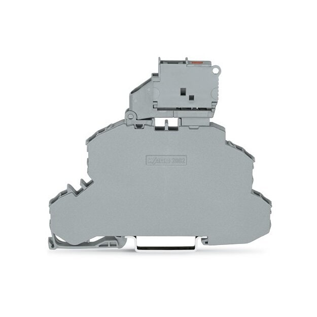 Wago 2002-2611/1000-541 Doppelstock-Sicherungsklemme mit schwenkbarem Sicherungshalter Durchgangs-/Sicherungsklemme für G-Sicherungseinsatz 5x20 mm
