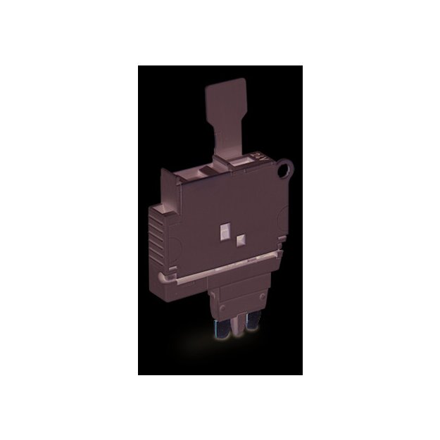 Wago 2004-911/1000-541 Sicherungsstecker mit Lasche für G-Sicherungseinsatz 5 x 20 mm mit Leuchtanzeige 12 - 30 V 6,1 mm breit grau