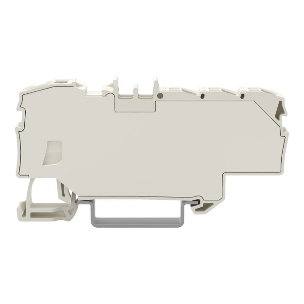 Wago 2006-8039 Verteilerklemme mit Betätigungsöffnung 1 x 6 mm² / 6 x 1,5 mm² mit integrierter Abschlussplatte seitliche und mittige Beschriftung für Tragschiene 35 x 15 und 35 x 7,5 Push-in CAGE CLAMP® 6,00 mm² lichtgrau