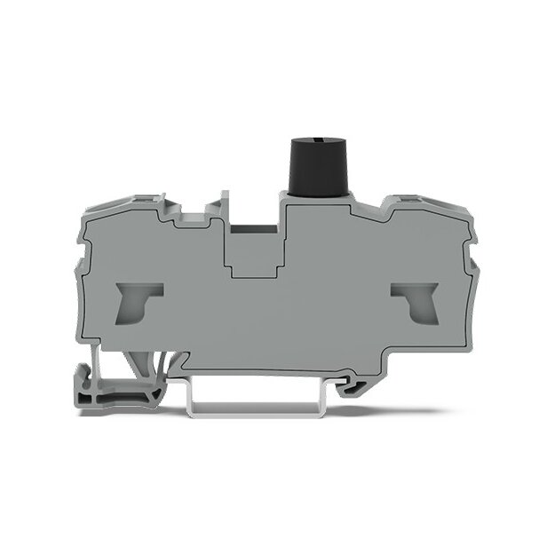 Wago 2007-1611 2-Leiter-Sicherungsklemme für G-Sicherungseinsatz 5 x 20 mm ohne Defektanzeige für Tragschiene 35 x 15 und 35 x 7,5 6 mm² Push-in CAGE CLAMP® 6,00 mm² grau