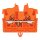 Wago 2050-312 2-Leiter-Mini-Durchgangsklemme mit Betätigungsöffnung 1 mm² mit Rastfuß seitliche und mittige Beschriftung mit Prüföffnung Push-in CAGE CLAMP® 1,00 mm² orange