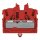 Wago 2052-313 2-Leiter-Mini-Durchgangsklemme mit Betätigungsöffnung 2,5 mm² mit Rastfuß seitliche und mittige Beschriftung mit Prüföffnung Push-in CAGE CLAMP® 2,50 mm² rot