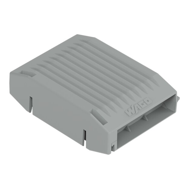 Wago 207-1373 Gelbox Durchgangsverbindung für Aderleitungen mit Gel Serie 221 max. 4mm²-Klemmen ohne Verbindungsklemmen Größe 2 grau