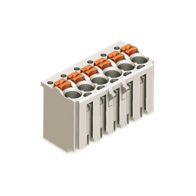 Wago 2091-1122 1-Leiter-Federleiste Drücker Push-in CAGE CLAMP® 1,5 mm² Rastermaß 3,5 mm 2-polig 1,50 mm² lichtgrau