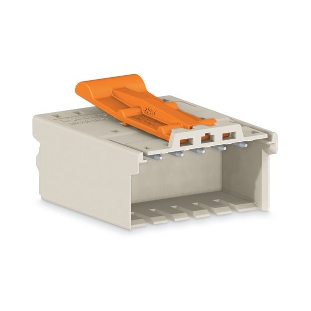 Wago 2091-1522/002-000 1-Leiter-Stiftleiste Push-in CAGE CLAMP® 1,5 mm² Rastermaß 3,5 mm 2-polig Entriegelungshebel 1,50 mm² lichtgrau