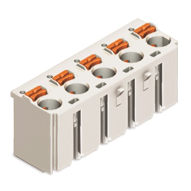 Wago 2092-3122 1-Leiter-Federleiste Drücker Push-in CAGE CLAMP® 2,5 mm² Rastermaß 7,5 mm 2-polig 2,50 mm² lichtgrau