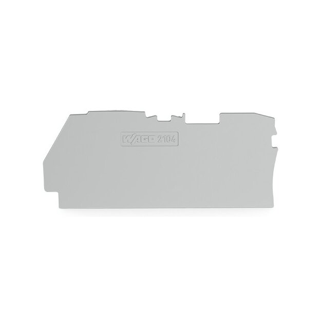 Wago 2104-1291 Abschluss- und Zwischenplatte 1 mm dick grau