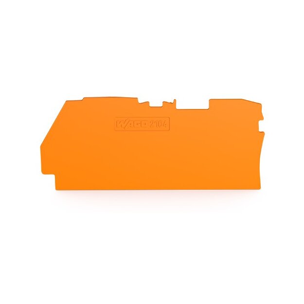 Wago 2104-1292 Abschluss- und Zwischenplatte 1 mm dick orange