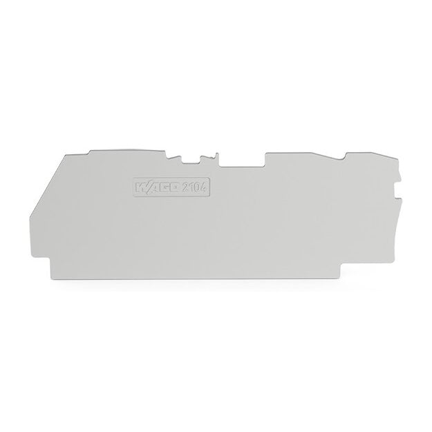 Wago 2104-1391 Abschluss- und Zwischenplatte 1 mm dick für 3-Leiter-Klemmen grau
