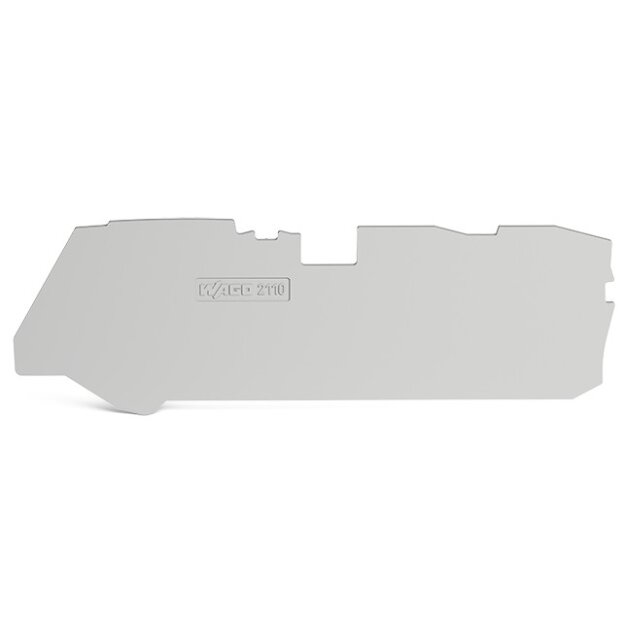 Wago 2110-1391 Abschluss- und Zwischenplatte 1 mm dick für 3-Leiter-Klemmen grau