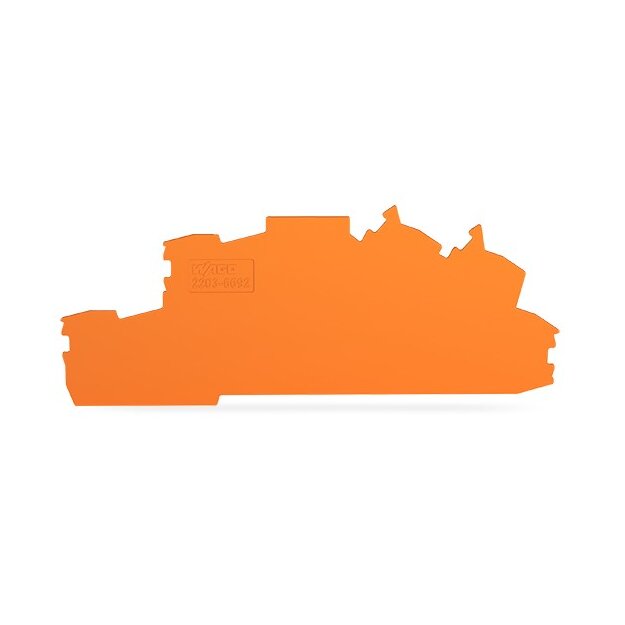 Wago 2203-6692 Abschluss- und Zwischenplatte 0,8 mm dick orange