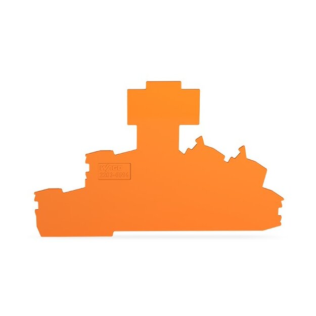 Wago 2203-6694 Abschluss- und Zwischenplatte 1 mm dick orange