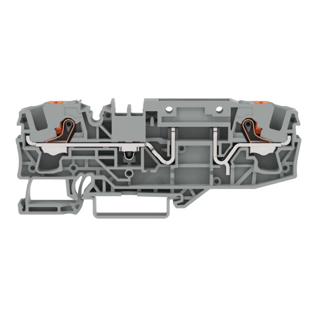 Wago 2206-1664 2-Leiter-Basisklemme mit Drücker für Tragschiene 35 x 15 und 35 x 7,5 6 mm² Push-in CAGE CLAMP® 6,00 mm² blau