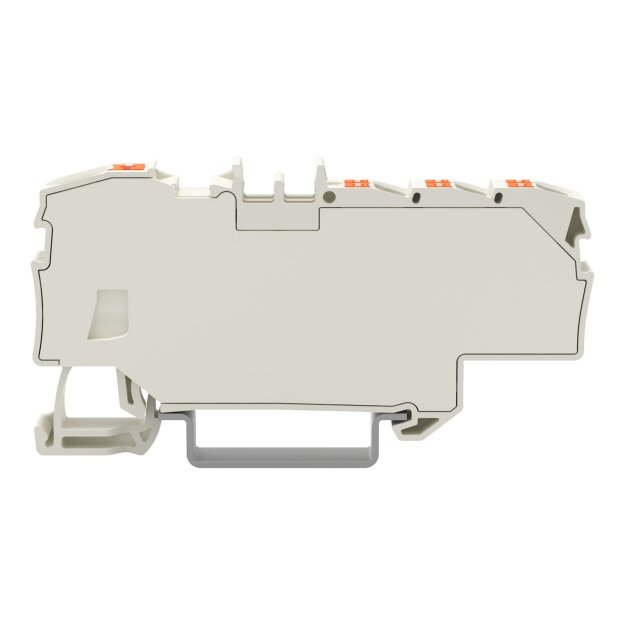Wago 2206-8039 Verteilerklemme mit Drücker 1 x 6 mm² / 6 x 1,5 mm² mit integrierter Abschlussplatte für Anwendungen Ex e II geeignet seitliche und mittige Beschriftung für Tragschiene 35 x 15 und 35 x 7,5 Push-in CAGE CLAMP® 6,00 mm² lichtgrau