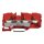 Wago 2210-1303 3-Leiter-Durchgangsklemme mit Drücker 10 mm² mit Prüföffnung seitliche und mittige Beschriftung für Tragschiene 35 x 15 und 35 x 7,5 Push-in CAGE CLAMP® 10,00 mm² rot