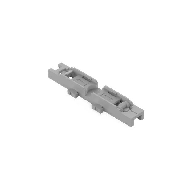 Wago 221-2531 Befestigungsadapter 1-fach für Durchgangsverbinder mit Hebel mit Rastfuß grau