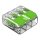 Wago 221-423 Verbindungsklemme mit Hebeln Green Range für alle Leiterarten max. 4 mm² 3 Leiter Gehäusefarbe transparent Umgebungstemperatur max. 85 °C (T85) 4,00 mm² transparent