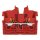 Wago 2250-323 2-Leiter-Mini-Durchgangsklemme mit Drücker 1 mm² Mittelklemme ohne Rastfuß, ohne Flansch seitliche und mittige Beschriftung mit Prüföffnung Push-in CAGE CLAMP® 1,00 mm² rot