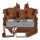 Wago 2252-1201/000-014 2-Leiter-Mini-Durchgangsklemme mit Drücker 2,5 mm² mit Prüföffnung seitliche und mittige Beschriftung für Tragschiene 15 Push-in CAGE CLAMP® 2,50 mm² braun