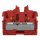 Wago 2252-303 2-Leiter-Mini-Durchgangsklemme mit Drücker 2,5 mm² Endklemme mit Befestigungsflansch seitliche und mittige Beschriftung mit Prüföffnung Push-in CAGE CLAMP® 2,50 mm² rot