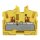 Wago 2252-306 2-Leiter-Mini-Durchgangsklemme mit Drücker 2,5 mm² Endklemme mit Befestigungsflansch seitliche und mittige Beschriftung mit Prüföffnung Push-in CAGE CLAMP® 2,50 mm² gelb