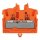 Wago 2252-312 2-Leiter-Mini-Durchgangsklemme mit Drücker 2,5 mm² mit Rastfuß seitliche und mittige Beschriftung mit Prüföffnung Push-in CAGE CLAMP® 2,50 mm² orange