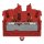 Wago 2252-313 2-Leiter-Mini-Durchgangsklemme mit Drücker 2,5 mm² mit Rastfuß seitliche und mittige Beschriftung mit Prüföffnung Push-in CAGE CLAMP® 2,50 mm² rot