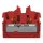 Wago 2252-323 2-Leiter-Mini-Durchgangsklemme mit Drücker 2,5 mm² Mittelklemme ohne Rastfuß, ohne Flansch seitliche und mittige Beschriftung mit Prüföffnung Push-in CAGE CLAMP® 2,50 mm² rot