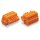 Wago 231-2310/107-000 2-Leiter-Federleiste Push-in CAGE CLAMP® 2,5 mm² Rastermaß 5,08 mm 10-polig Schraubflansch 2,50 mm² orange