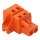 Wago 231-308/031-000 1-Leiter-Federleiste CAGE CLAMP® 2,5 mm² Rastermaß 5,08 mm 8-polig Befestigungflansch 2,50 mm² orange
