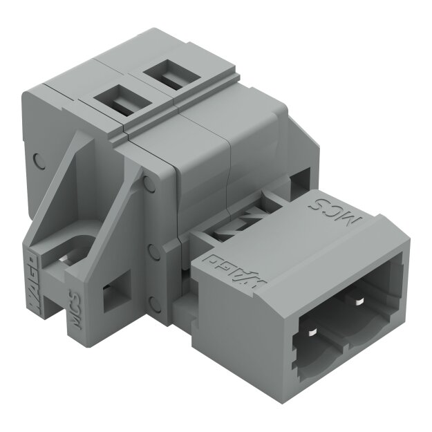 Wago 231-610/019-000 1-Leiter-Stiftleiste CAGE CLAMP® 2,5 mm² Rastermaß 5 mm 10-polig Befestigungflansch 2,50 mm² grau