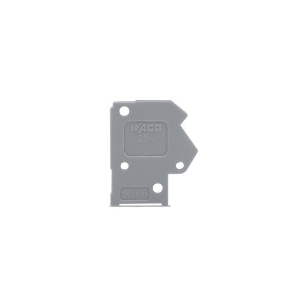 Wago 254-900 Abschlussplatte 1 mm dick anrastbar schwarz