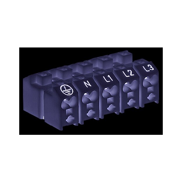 Wago 272-103/001-000 Netzanschlussklemme ohne Drücker ohne Rastfüße ohne PE-Kontakt 3-polig 2,50 mm² weiß