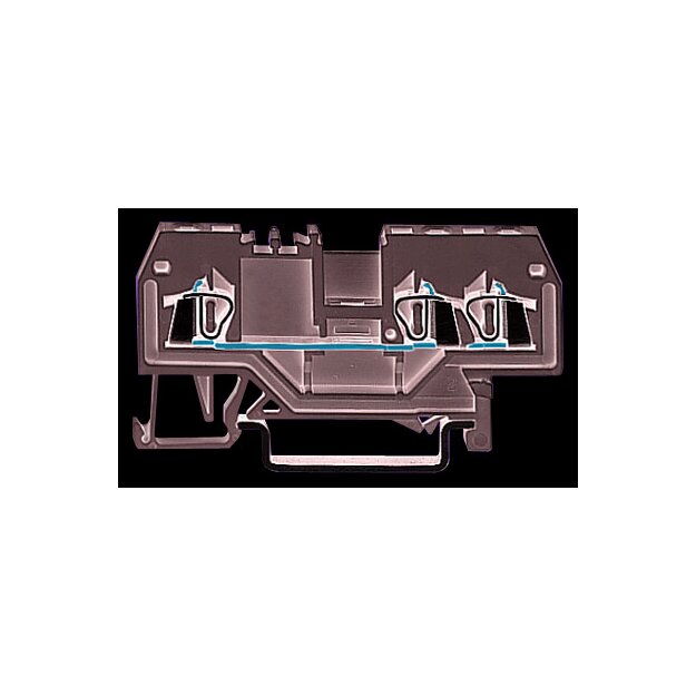 Wago 279-685 3-Leiter-Durchgangsklemme 1,5 mm² mittige Beschriftung für Tragschiene 35 x 15 und 35 x 7,5 CAGE CLAMP® 1,50 mm² schwarz