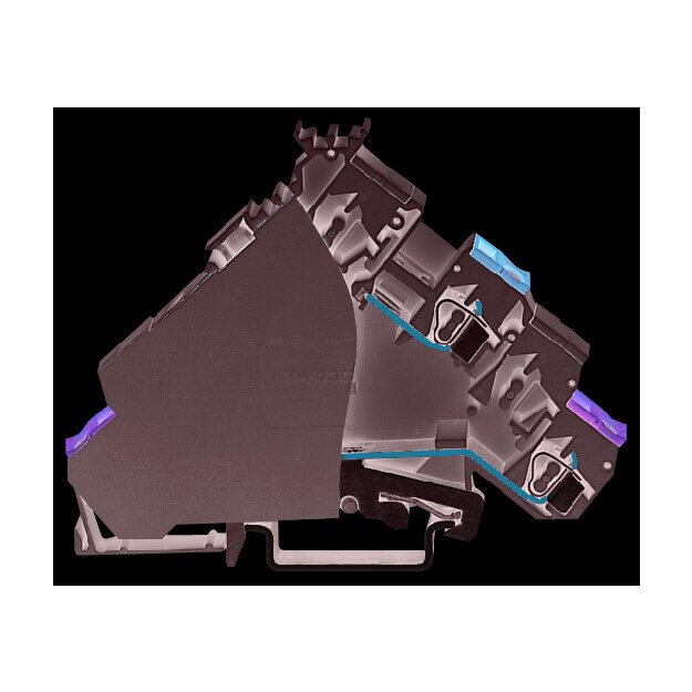 Wago 280-586 2-Leiter-Aktoreneinspeiseklemme mit farbig bedruckten Leitereinführungen 2,5 mm² CAGE CLAMP® 2,50 mm² grau