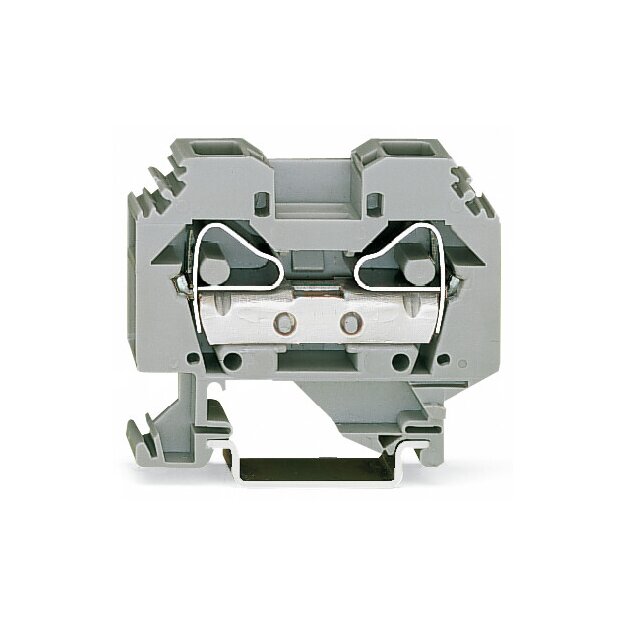 Wago 283-101 2-Leiter-Durchgangsklemme 16 mm² seitliche Beschriftungsaufnahmen für Tragschiene 35 x 15 und 35 x 7,5 CAGE CLAMP® 16,00 mm² grau
