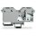 Wago 285-691 2-Leiter-Durchgangsklemme 35 mm² für Anwendungen Ex e II geeignet seitliche Beschriftungsaufnahmen nur auf Tragschiene 35 x 15 CAGE CLAMP® 35,00 mm² lichtgrau