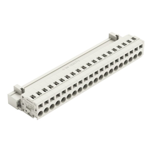 Wago 721-620 1-Leiter-Stiftleiste CAGE CLAMP® 2,5 mm² Rastermaß 5 mm 20-polig 100% fehlsteckgeschützt 2,50 mm² lichtgrau