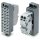 Wago 726-602 Potentialblock Aufdruck 1-24 mit 2 Einspeiseklemmen inkl. Abschlussplatte Kammerfarbe einheitlich grau Kammerkennzeichnung in senkrechter Linie für 19"-Gestelle Schmale Bauform 2,50 mm² dunkelgrau