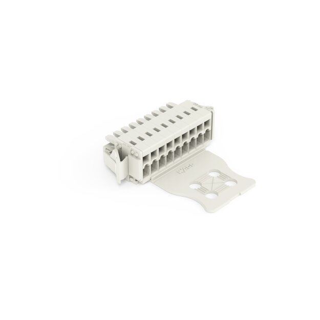 Wago 734-105/037-000 1-Leiter-Federleiste CAGE CLAMP® 1,5 mm² Rastermaß 3,5 mm 5-polig 100% fehlsteckgeschützt seitliche Verriegelungsklinken 1,50 mm² lichtgrau