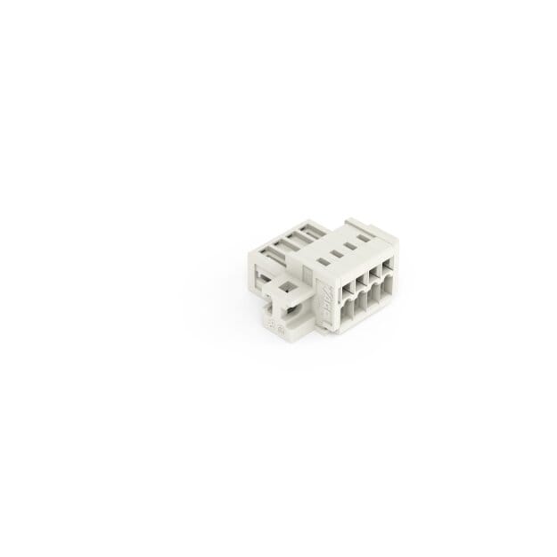 Wago 734-304/019-000 1-Leiter-Stiftleiste CAGE CLAMP® 1,5 mm² Rastermaß 3,5 mm 4-polig 100% fehlsteckgeschützt Befestigungflansch 1,50 mm² lichtgrau