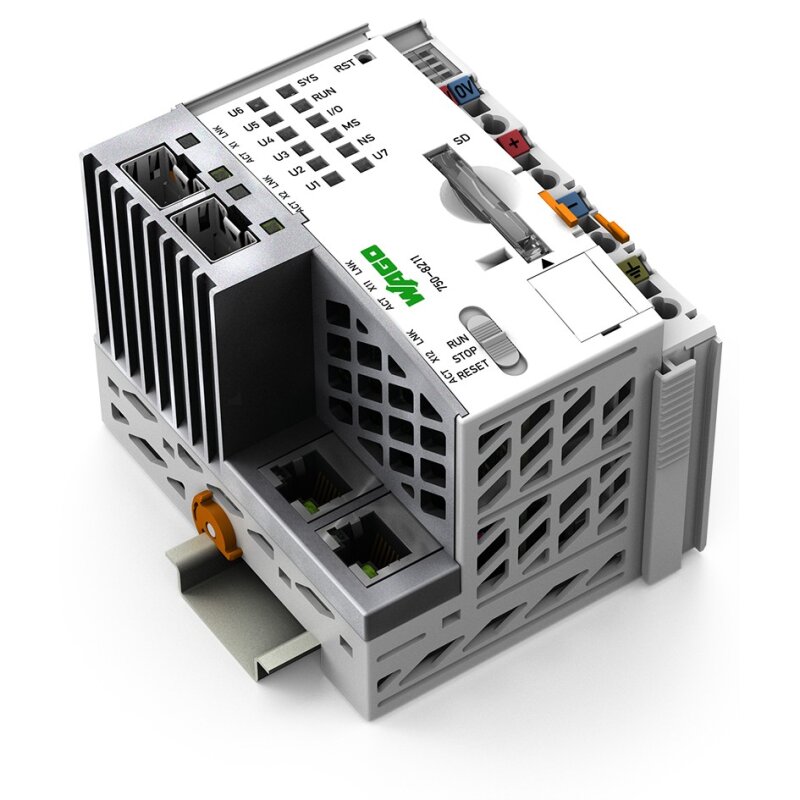 Wago 750-8211 Controller PFC200 2. Generation 2 x ETHERNET, 2 x 100Ba ...