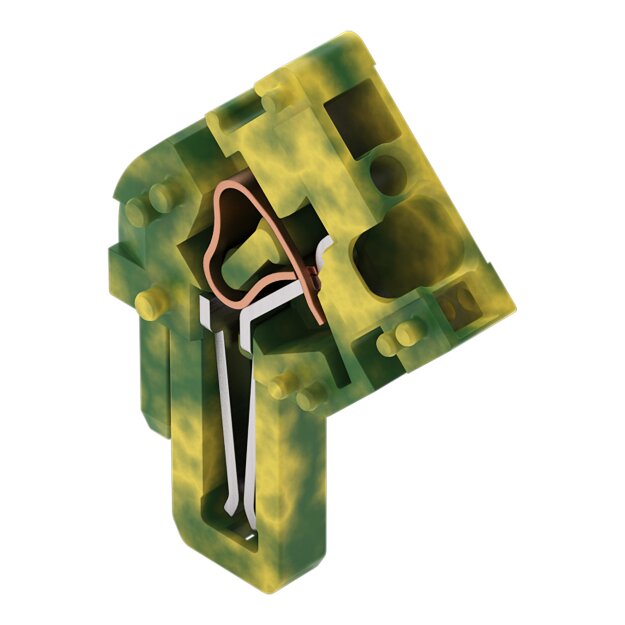 Wago 769-513/000-016 1-Leiter-Federleisten-Mittelmodul abgewinkelt CAGE CLAMP® 4 mm² Rastermaß 5 mm 1-polig Kodiernase 4,00 mm² grün-gelb