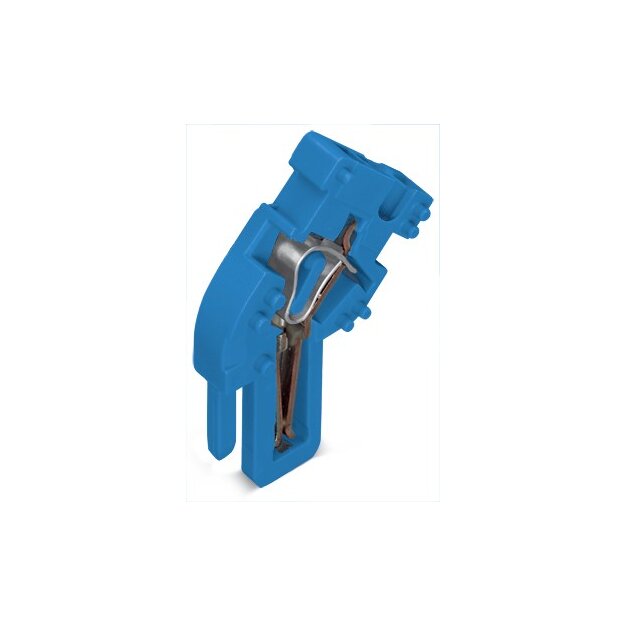 Wago 769-515/000-006 1-Leiter-Federleisten-Endmodul abgewinkelt CAGE CLAMP® 4 mm² Rastermaß 5 mm 1-polig Kodiernase 4,00 mm² blau