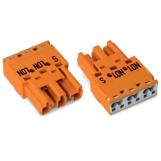 Wago 770-1353 Stecker 3-polig Kod. R 4,00 mm² orange