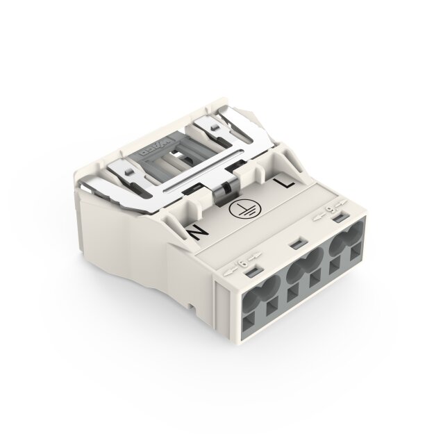 Wago 770-733/007-000 Snap-In-Stecker mit PE-Direktkontakt 3-polig Kod. A 4,00 mm² weiß
