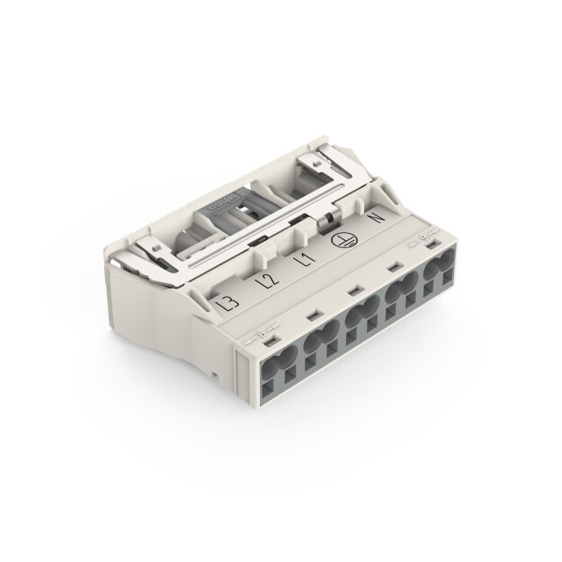 Wago 770-735/007-000 Snap-In-Stecker mit PE-Direktkontakt 5-polig Kod. A 4,00 mm² weiß