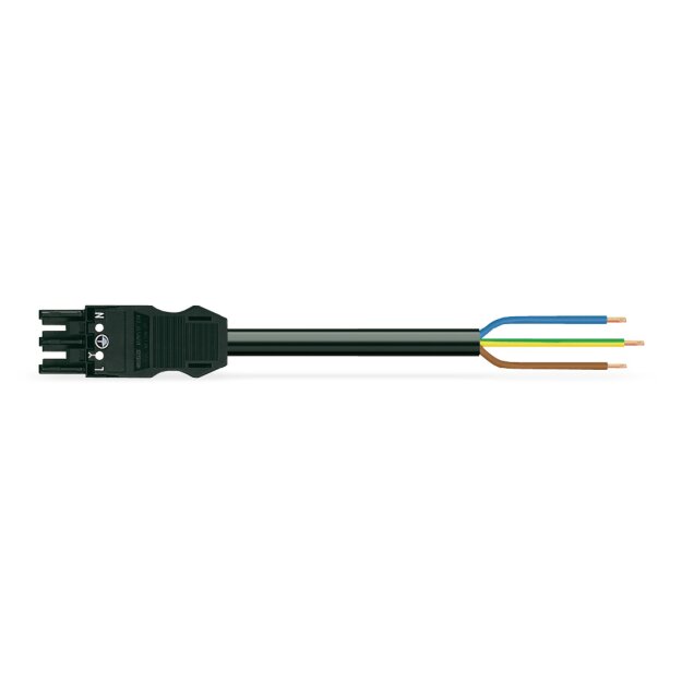Wago 771-9993/106-701 konfektionierte Anschlussleitung Eca Buchse/offenes Ende 3-polig Kod. A H05VV-F 3G 1,5 mm² 7 m 1,50 mm² schwarz